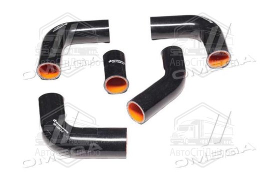 Патрубок радіатора ГАЗ 3302 (дв.405) (компл. 5 шт. силікон) <ДК>