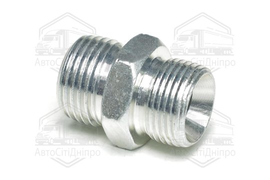 Штуцер гідравлічний перехідний прямий S24 (М20х1.5-G1/2) грань S24 насос-дозатор МТЗ (Дорожня карта)