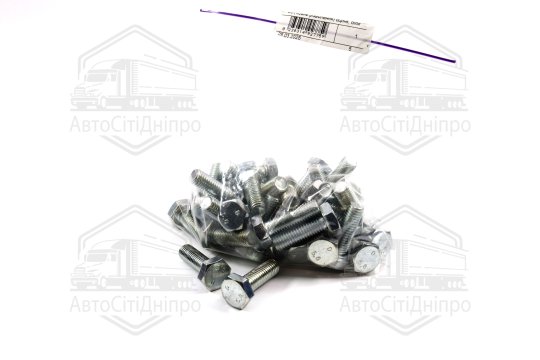 Болт М10х30х1,5 шестигранний (1кг = 1 компл) 5,8 DIN 933 / ГОСТ 7805 (повне різьблення) оцинк. білий