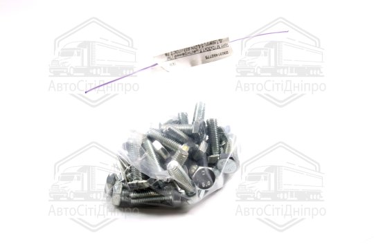 Болт М10х30х1,5 шестигранний (1кг = 1 компл) 5,8 DIN 933 / ГОСТ 7805 (повне різьблення) оцинк. білий