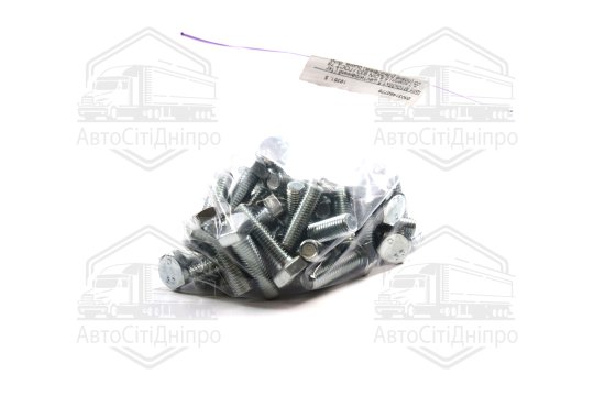 Болт М10х35х1,5 шестигранний (1кг = 1 компл) 5,8 DIN 933 / ГОСТ 7805 (повне різьблення) оцинк. білий