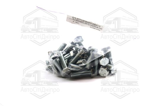 Болт М10х35х1,5 шестигранний (1кг = 1 компл) 5,8 DIN 933 / ГОСТ 7805 (повне різьблення) оцинк. білий