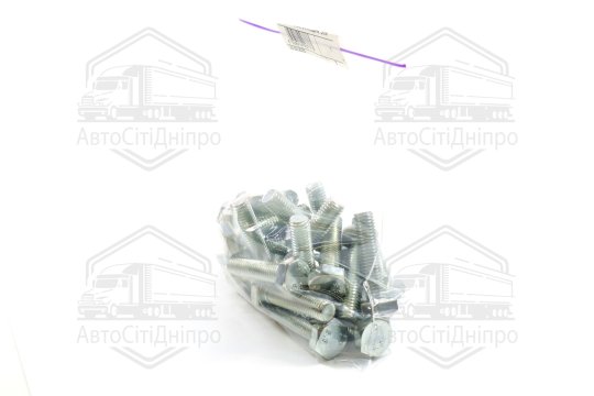 Болт М10х40х1,5 шестигранний (1кг = 1 компл) 5,8 DIN 933 / ГОСТ 7805 (повне різьблення) оцинк. білий