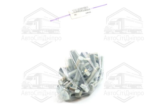 Болт М10х40х1,5 шестигранний (1кг = 1 компл) 5,8 DIN 933 / ГОСТ 7805 (повне різьблення) оцинк. білий