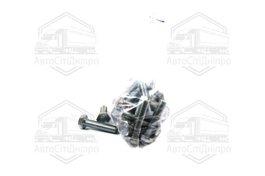 Болт М10х45х1,5 шестигранний (1кг = 1 компл) 5,8 DIN 933 / ГОСТ 7805 (повне різьблення) оцинк. білий