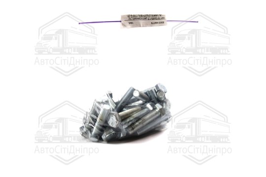 Болт М10х45х1,5 шестигранний (1кг = 1 компл) 5,8 DIN 933 / ГОСТ 7805 (повне різьблення) оцинк. білий