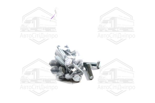 Болт М10х45х1,5 шестигранний (1кг = 1 компл) 5,8 DIN 933 / ГОСТ 7805 (повне різьблення) оцинк. білий