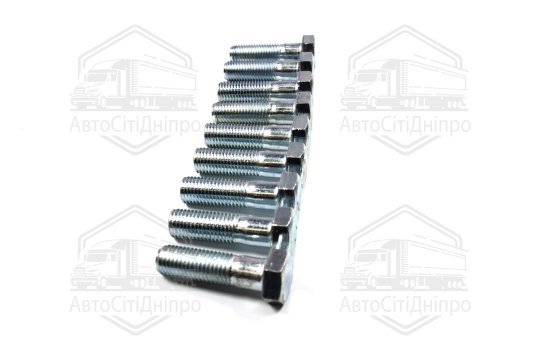 Болт М16х55х2,0 шестигранний (1кг = 1 компл) 5,8 DIN 931 (часткове різьблення) оцинк. білий