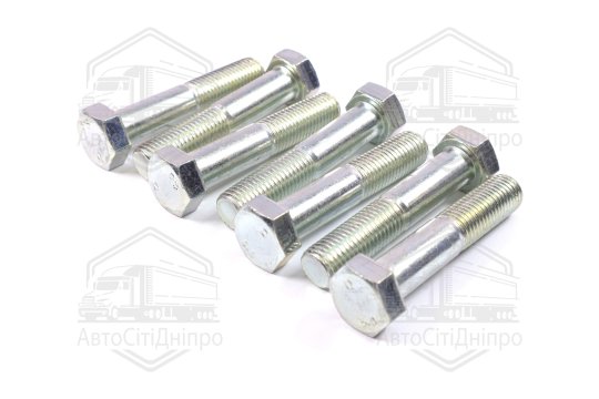 Болт М16х80х2,0 шестигранний (1кг = 1 компл) 5,8 DIN 931 (часткове різьблення) оцинк. білий
