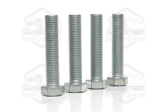 Болт М20х100 шестигранний (1кг = 1 комп) 5,8 DIN 933 / ГОСТ 7805 (повне різьблення) оцинк. білий