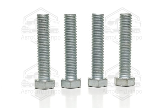 Болт М20х100 шестигранний (1кг = 1 комп) 5,8 DIN 933 / ГОСТ 7805 (повне різьблення) оцинк. білий
