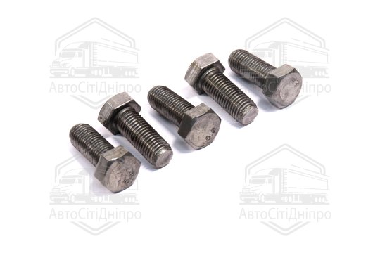 Болт М20х50х2,5 шестигранний (1кг = 1 компл) 5,8 DIN 933 / ГОСТ 7805 (повне різьблення) чорний