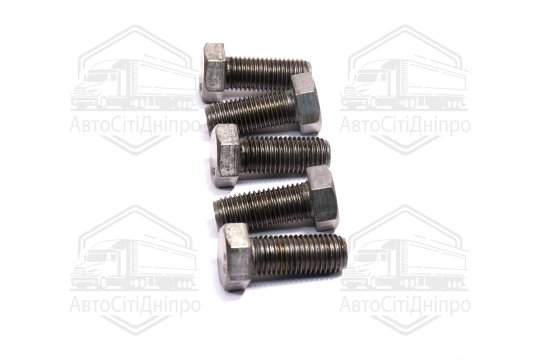 Болт М20х50х2,5 шестигранний (1кг = 1 компл) 5,8 DIN 933 / ГОСТ 7805 (повне різьблення) чорний