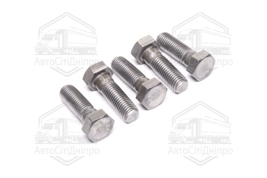 Болт М20х60х2,5 шестигранний (1кг = 1 компл) 5,8 DIN 933 / ГОСТ 7805 (повне різьблення) чорний