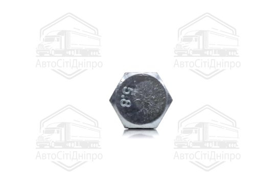 Болт М20х80х2,5 шестигранний (1кг = 1 компл) 5,8 DIN 933 / ГОСТ 7805 (повне різьблення) оцинк. білий