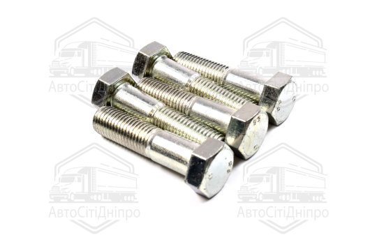 Болт М20х80х2,5 шестигранний (1кг = 1 компл) 5,8 DIN 931 (часткове різьблення) оцинк. білий