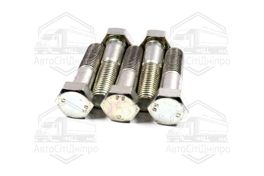 Болт М20х80х2,5 шестигранний (1кг = 1 компл) 5,8 DIN 931 (часткове різьблення) оцинк. білий