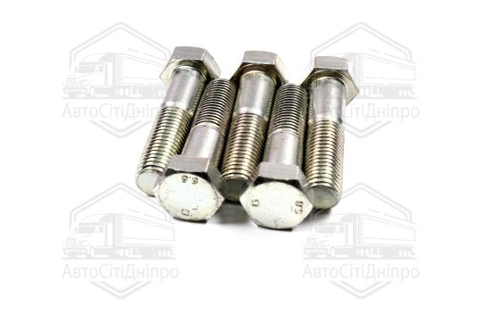 Болт М20х80х2,5 шестигранний (1кг = 1 компл) 5,8 DIN 931 (часткове різьблення) оцинк. білий