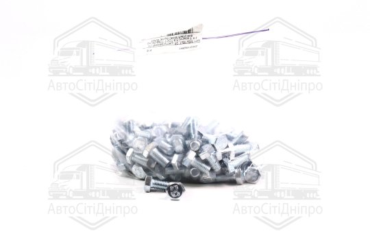 Болт М8х16х1, 25 шестигранний (1кг = 1 компл) 5,8 ГОСТ 7798-08 (повне різьблення) оцинк. білий
