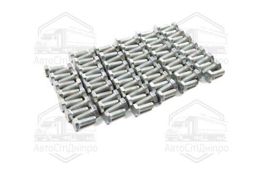 Болт М8х20х1,25 шестигранний (1кг = 1 компл) 5,8 DIN 933 / ГОСТ 7805 (повне різьблення) оцинк. білий