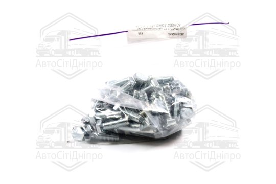 Болт М8х25х1,25 шестигранний (1кг = 1 компл) 5,8 DIN 933 / ГОСТ 7805 (повне різьблення) оцинк. білий