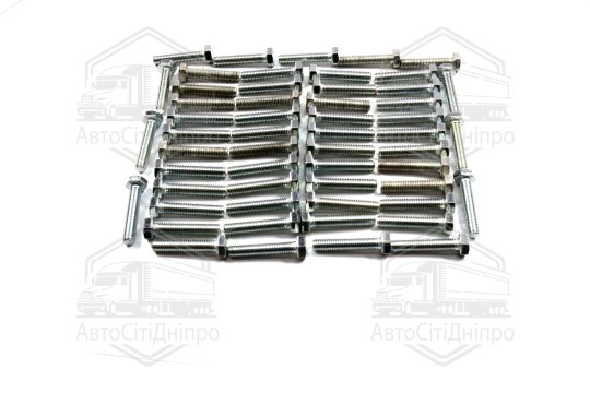 Болт М8х40х1, 25 шестигранний (1кг = 1 компл) 5,8 DIN 933 / ГОСТ 7805 (повне різьблення) оцинк. біли