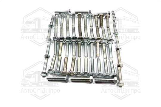Болт М8х40х1, 25 шестигранний (1кг = 1 компл) 5,8 DIN 933 / ГОСТ 7805 (повне різьблення) оцинк. біли