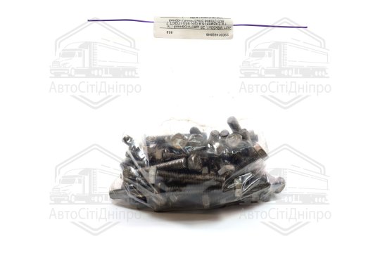 Болт М8х50х1, 25 шестигранний (1кг = 1 компл) 5,8 DIN 933 / ГОСТ 7805 (повне різьблення) чорний