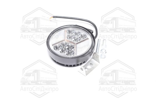 Фара LED додаткова 12/24V/30W (10 діодів) (кругла) 128*110*40мм, широкий промінь 6000К (Руслан-Комплект)
