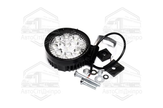 Фара LED додаткова 12/24V/27W (9 діодів) (кругла) 113х130х52, вузький промінь 6000K (Руслан-Комплект)