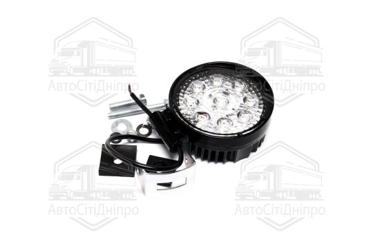 Фара LED додаткова 12/24V/27W (9 діодів) (кругла) 113х130х52, вузький промінь 6000K (Руслан-Комплект)