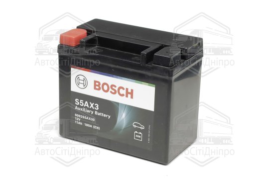Акумулятор 11Ah-12v BOSCH AGM AUXILIARY (S5AX3) (150x87x130),L,EN180