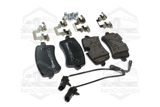 Колодка гальм. диск. AUDI A6 2.0-3.0 2011-,A8 2.0-6.3 09- задн. (вир-во BREMBO)