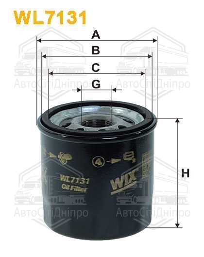Фільтр оливний двигуна TOYOTA WL7131/OP572 (вир-во WIX-FILTERS)